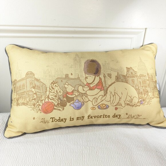 Disney Parks Winnie the Pooh & Friends Throw Pillow Epcot UK United Kingdom